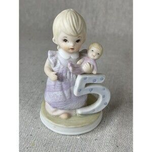 Lefton #5 Fifth Birthday Girl Figurine The Christopher Collection